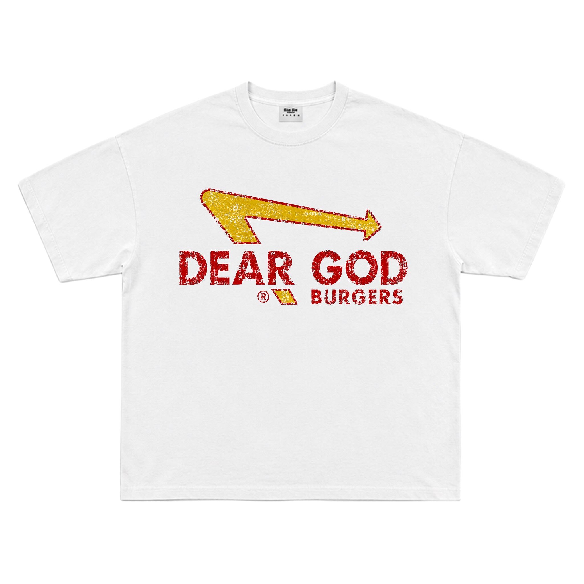 DEAR GOD BURGERS TEE